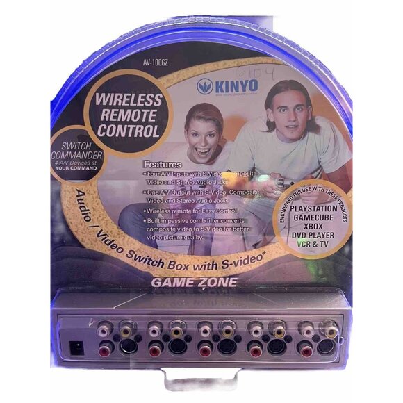 Kinyo 4-port Composite/SVHS Remote Control AV Switcher  New in box never opened - Picture 2 of 3